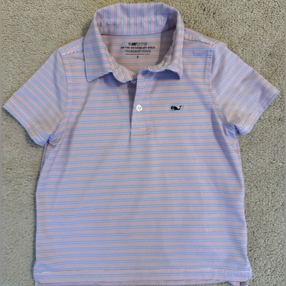 Vineyard Vines Kids On The Go Sankaty Striped Polo Shirt
